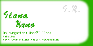 ilona mano business card